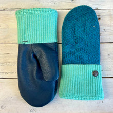 Load image into Gallery viewer, Luxe Wool Mittens with Leather or Suede