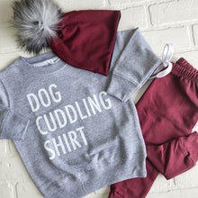 Load image into Gallery viewer, Youth "Dog Cuddling Shirt" Crewneck Sweatshirt