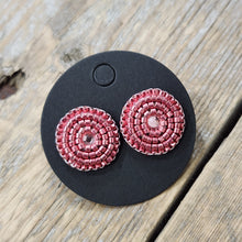 Load image into Gallery viewer, Indigenous Hand Beaded Round Studs