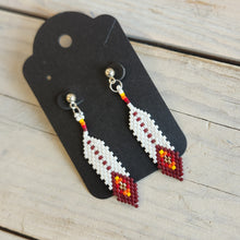 Load image into Gallery viewer, Indigenous Hand Beaded Dangles