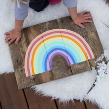 Load image into Gallery viewer, Rainbow Wood Pallet Sign
