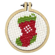 Load image into Gallery viewer, Mini Matchbook Cross Stitch Kit (Holiday)
