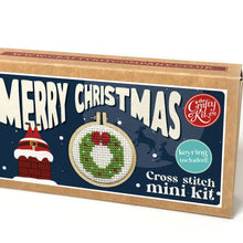 Load image into Gallery viewer, Mini Matchbook Cross Stitch Kit (Holiday)