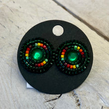 Load image into Gallery viewer, Indigenous Hand Beaded Round Studs
