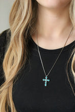 Load image into Gallery viewer, Choosin' Texas Turquoise Cross Necklcce
