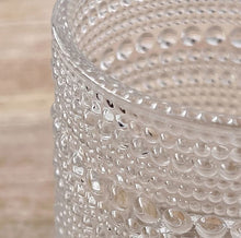 Load image into Gallery viewer, Textured Beaded Clear Old Fashion Drinking Glasses (10 oz)