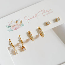 Load image into Gallery viewer, Regal Triple Earring Set