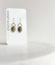 Load image into Gallery viewer, Honey & Gold Clay Dangle Earrings