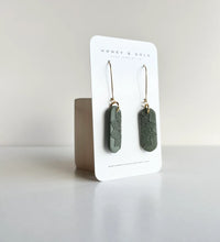 Load image into Gallery viewer, Honey & Gold Clay Dangle Earrings