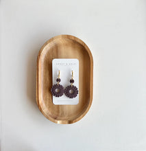 Load image into Gallery viewer, Honey & Gold Clay Dangle Earrings