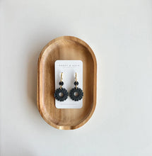 Load image into Gallery viewer, Honey & Gold Clay Dangle Earrings