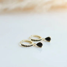 Load image into Gallery viewer, Midnight Eternity Hoops