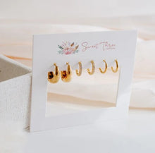 Load image into Gallery viewer, Cascade Triple Hoop Set