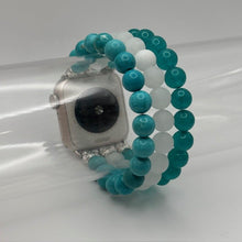 Load image into Gallery viewer, Aqua Magnesite, White Jade and Aqua Malaysian Jade - Medium