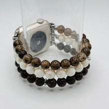 Load image into Gallery viewer, Smoky Quartz, Natural Howlite and Brown Snowflake Obsidian - Medium