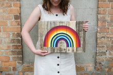 Load image into Gallery viewer, Rainbow Wood Pallet Sign