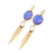 Load image into Gallery viewer, Real Butterfly Wing - Geometric Dangles