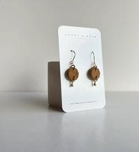 Load image into Gallery viewer, Honey & Gold Clay Dangle Earrings