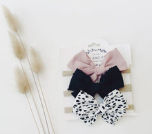 Load image into Gallery viewer, Petite Pinwheel 3 Bow Headband Set