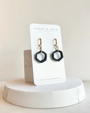 Load image into Gallery viewer, Honey & Gold Clay Dangle Earrings