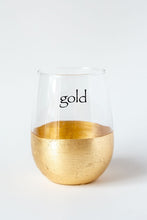 Load image into Gallery viewer, Stemless Gilded Wine Glasses