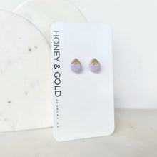 Load image into Gallery viewer, Honey & Gold Clay Studs