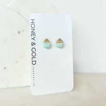 Load image into Gallery viewer, Honey & Gold Clay Studs
