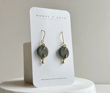 Load image into Gallery viewer, Honey & Gold Clay Dangle Earrings