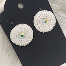 Load image into Gallery viewer, Indigenous Hand Beaded Round Studs