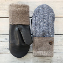 Load image into Gallery viewer, Luxe Wool Mittens with Leather or Suede