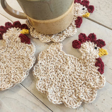 Load image into Gallery viewer, Crochet Chicken Coasters
