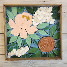 Load image into Gallery viewer, Handpainted Floral Art Framed