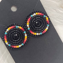 Load image into Gallery viewer, Indigenous Hand Beaded Round Studs