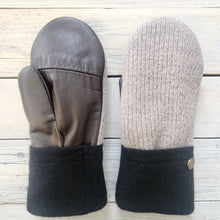 Load image into Gallery viewer, Luxe Wool Mittens with Leather or Suede