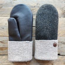 Load image into Gallery viewer, Luxe Wool Mittens with Leather or Suede