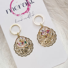 Load image into Gallery viewer, Meraki Crush Floral Dangles