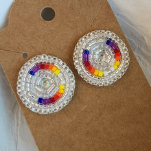 Load image into Gallery viewer, Indigenous Hand Beaded Round Studs