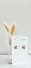 Load image into Gallery viewer, Honey & Gold Clay Studs