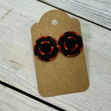 Load image into Gallery viewer, Indigenous Hand Beaded Round Studs
