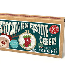 Load image into Gallery viewer, Mini Matchbook Cross Stitch Kit (Holiday)
