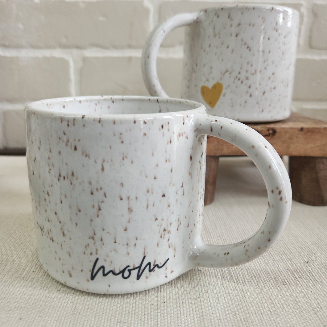 Family Speckled Heart Mugs