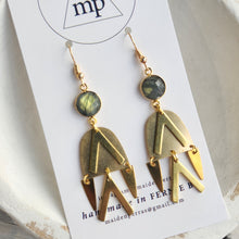 Load image into Gallery viewer, Maiden Perras Gemstone Dangles (Assorted Gold)

