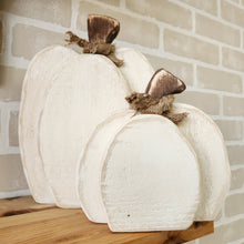 Load image into Gallery viewer, Wooden Pumpkin Set of 2

