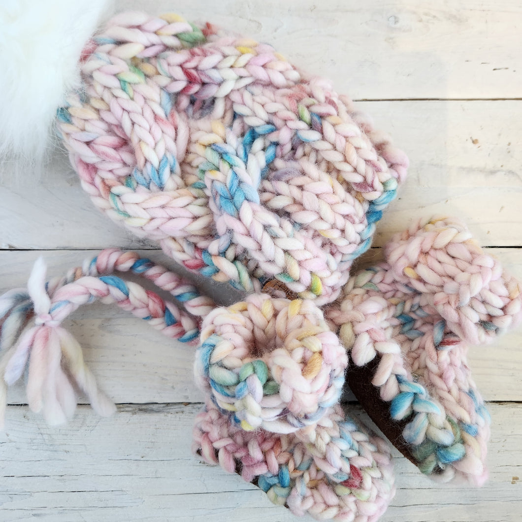 Piggy Knitty Newborn Hat & Bootie Sets