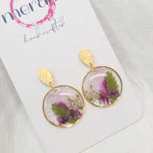 Load image into Gallery viewer, Meraki Crush Floral Dangles
