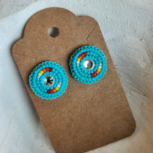 Load image into Gallery viewer, Indigenous Hand Beaded Round Studs
