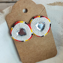 Load image into Gallery viewer, Indigenous Hand Beaded Round Studs
