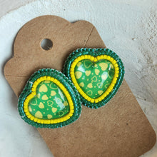 Load image into Gallery viewer, Indigenous Hand Beaded Round Studs

