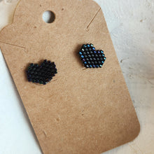 Load image into Gallery viewer, Indigenous Hand Beaded Heart Studs
