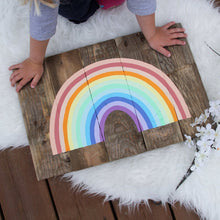 Load image into Gallery viewer, Rainbow Wood Pallet Sign
